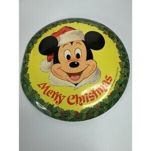 Vintage Mickey Mouse Merry Christmas Tin - American Candy Manufacture Co. AL
